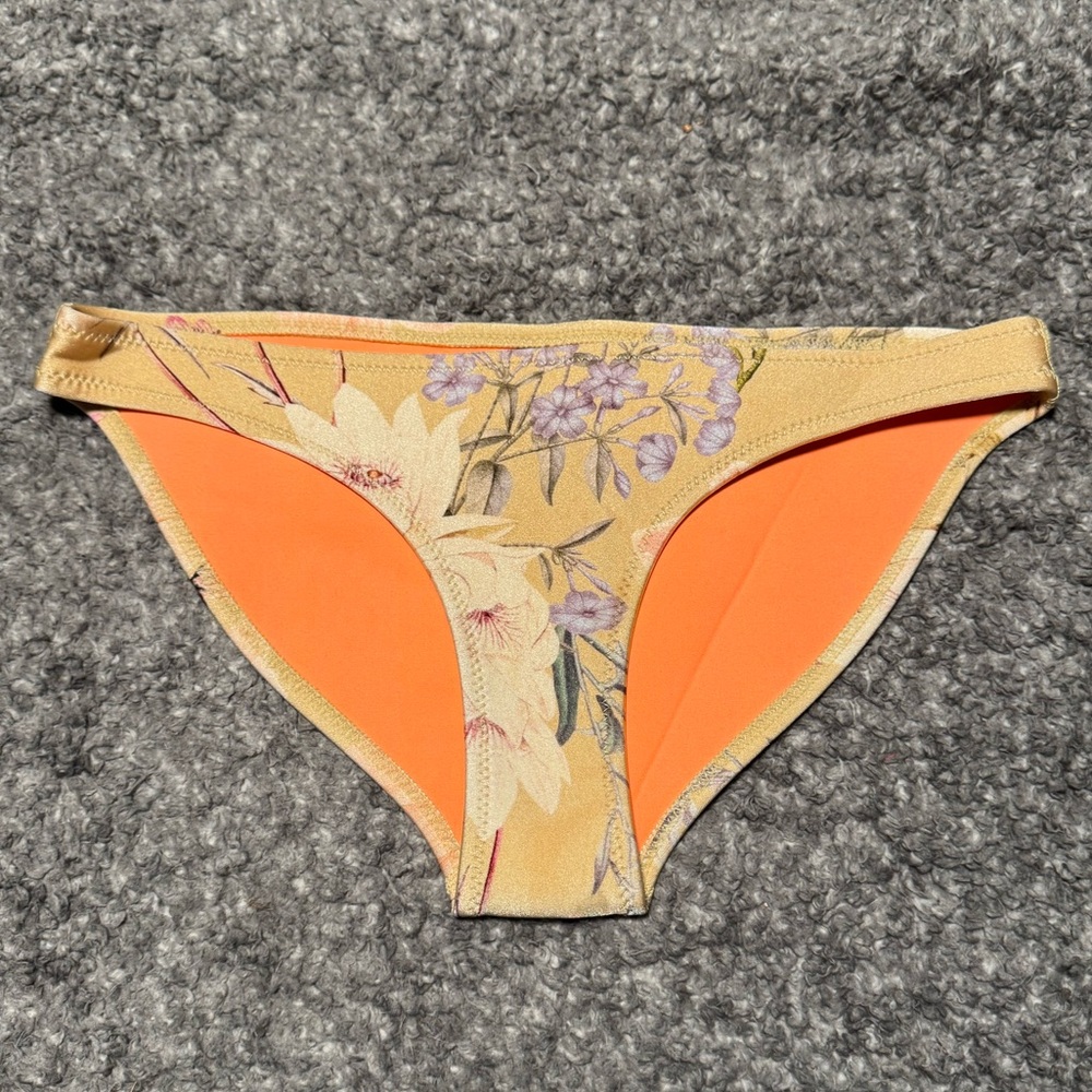 Triangl Swimwear Tan Floral Bikini Bottoms